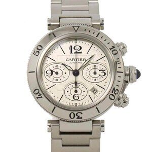 Cartier Pasha Seatimer Chronograph W31089M7 Automatic Silver Dial 90270595